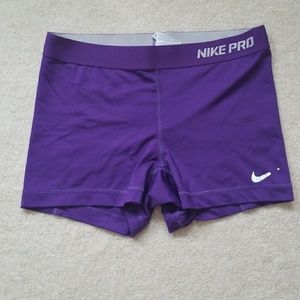 Plum Nike Pro Spandex